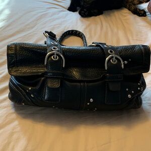 Coach Black Leather Satchel